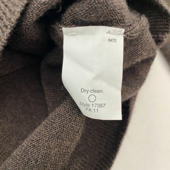 J Crew Merino Wool Sweater Mens XL Brown V Neck Pullover Classic Minimalist - Picture 4 of 7